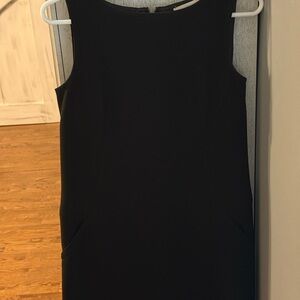 LOFT Elegant Black Sleeveless Mini Dress